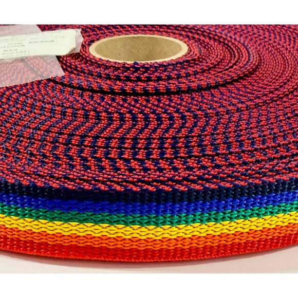 Rainbow Pride Webbing Roll 1 Inch 50 Yards Heavy Duty Strapping Belt Crafting Se - Picture 3 of 8